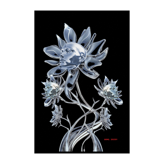 SILVER XENOFLORA CANVAS PRINT